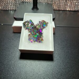 Holographic Crystal T-Shirt Ring